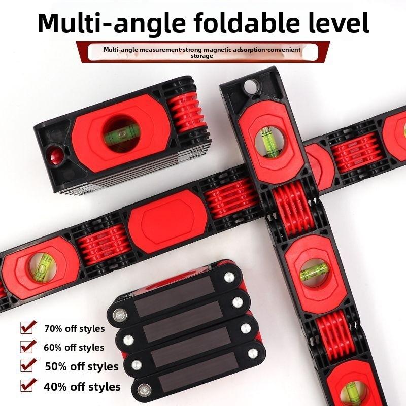 Foldable Magnetic Leveling Tool, High Precision Home Use, Anti-Fall Adjustable Plumb Bob, Ideal for Various Construction Measurement Challenges