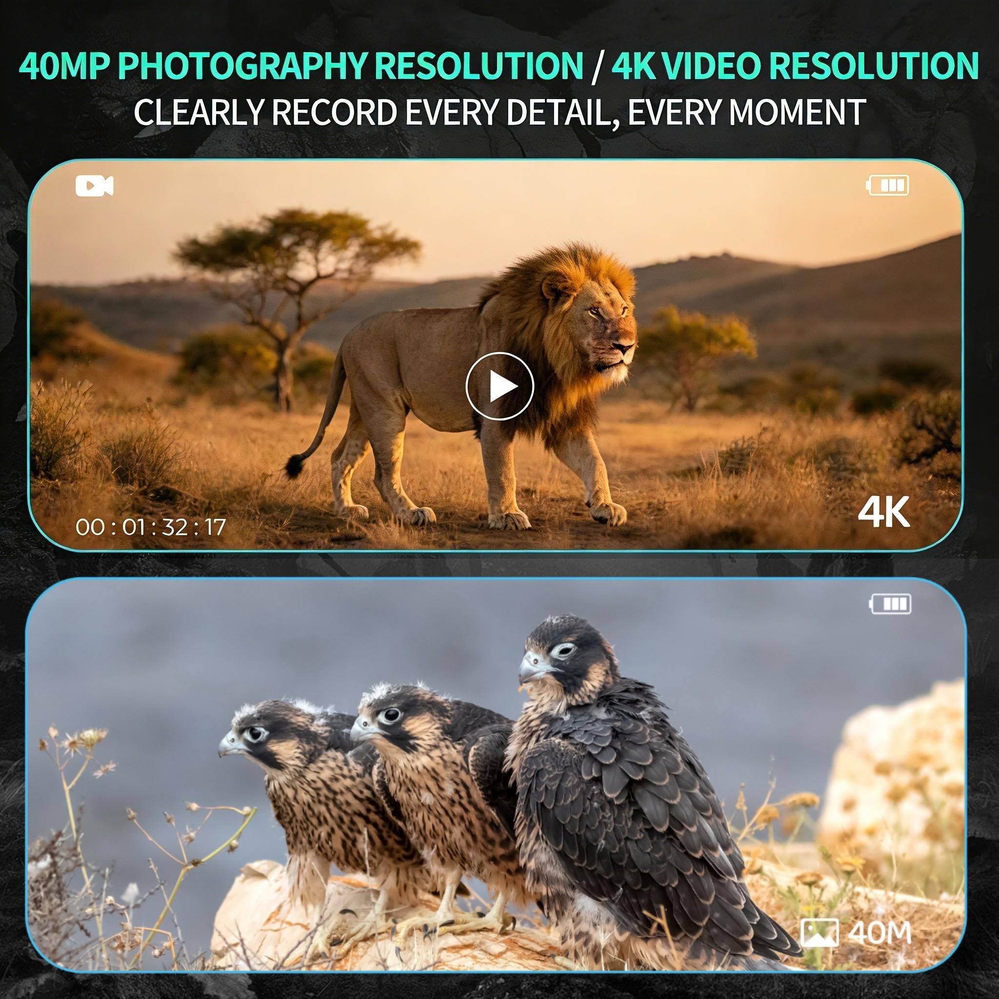 4K Mini Night Vision Goggles, 2-Inch Screen, 3w Light, Compact Portable, Hunting Camping Gear, High Value, Includes SD Card