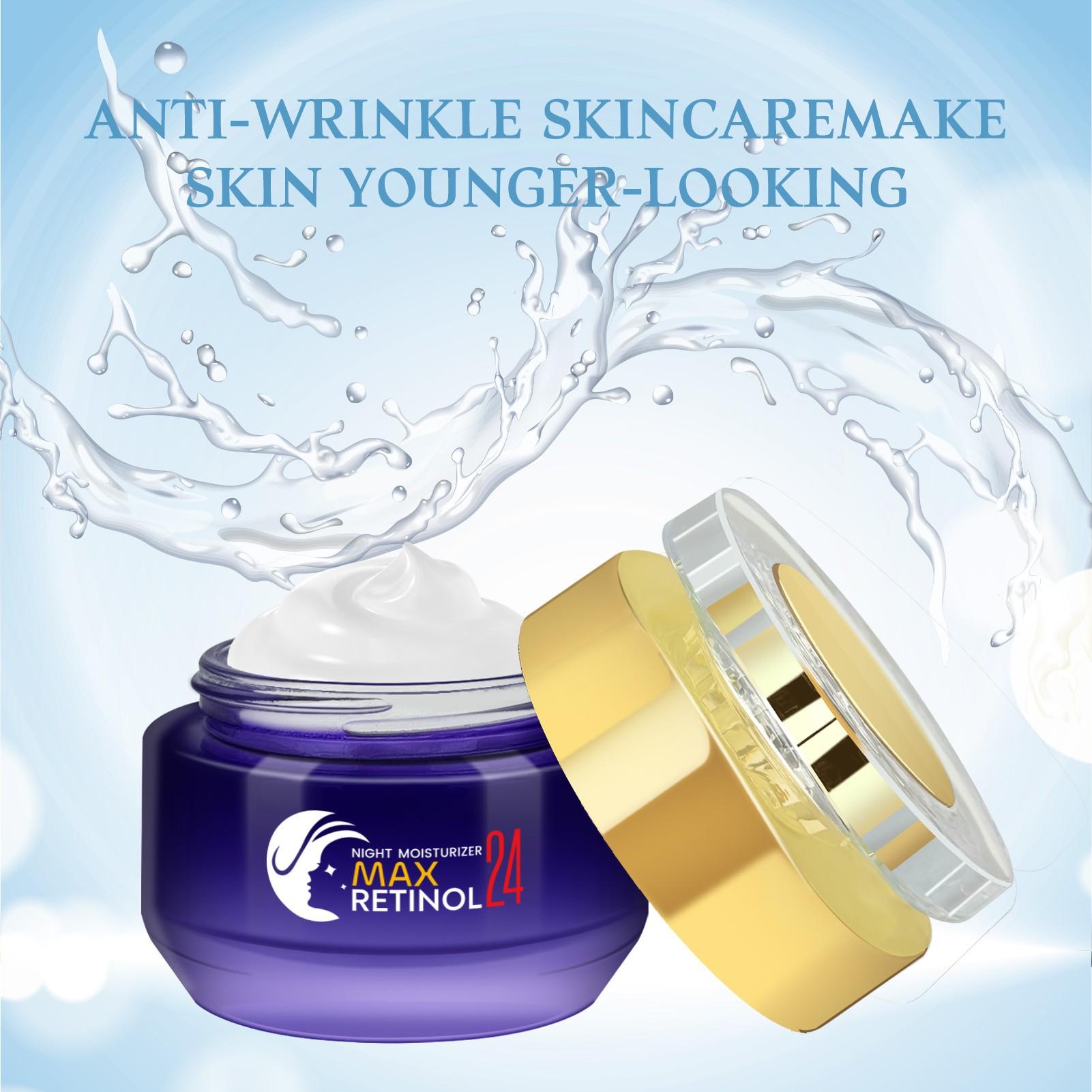 50g Retinol Night Balm, 24-Hour Moisturizer, Anti-Wrinkle, Collagen Peptide, Niacinamide, Hyaluronic Acid, Firming, Brightening, All Skin Types