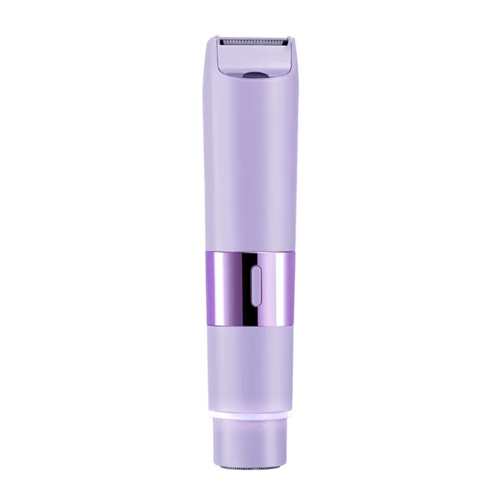 Portable Dual Blade Electric Trimmer Shaver, Ipx7 Waterproof Pain-Free Smooth Hair Removal Tool, Detachable Blades, Easy Clean Wireless Razor, for Legs, Arms, Underarms