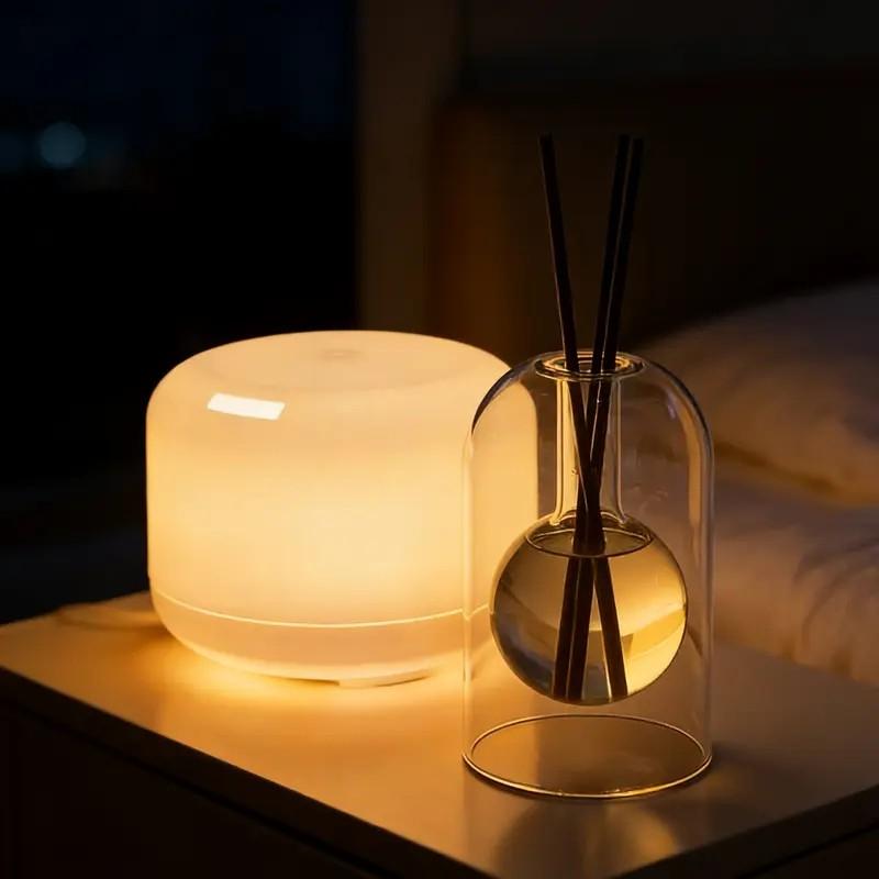 Clear Glass Aromatherapy Diffuser, 1 Count Portable Glass Diffuser Bottle, Modern Desktop Decorative Aromatherapy Scent Diffuser Bottle, Non-Electric Home Fragrance Oil Diffuser for Bathroom, Living Room, Hotel