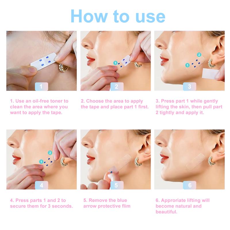 120 Pcs Face Lift Patches – Strong Adhesion Lifting Strips｜Invisible Face Contour Tape｜Neck & Jawline Firming｜Breathable V-Shape Patches for Makeup