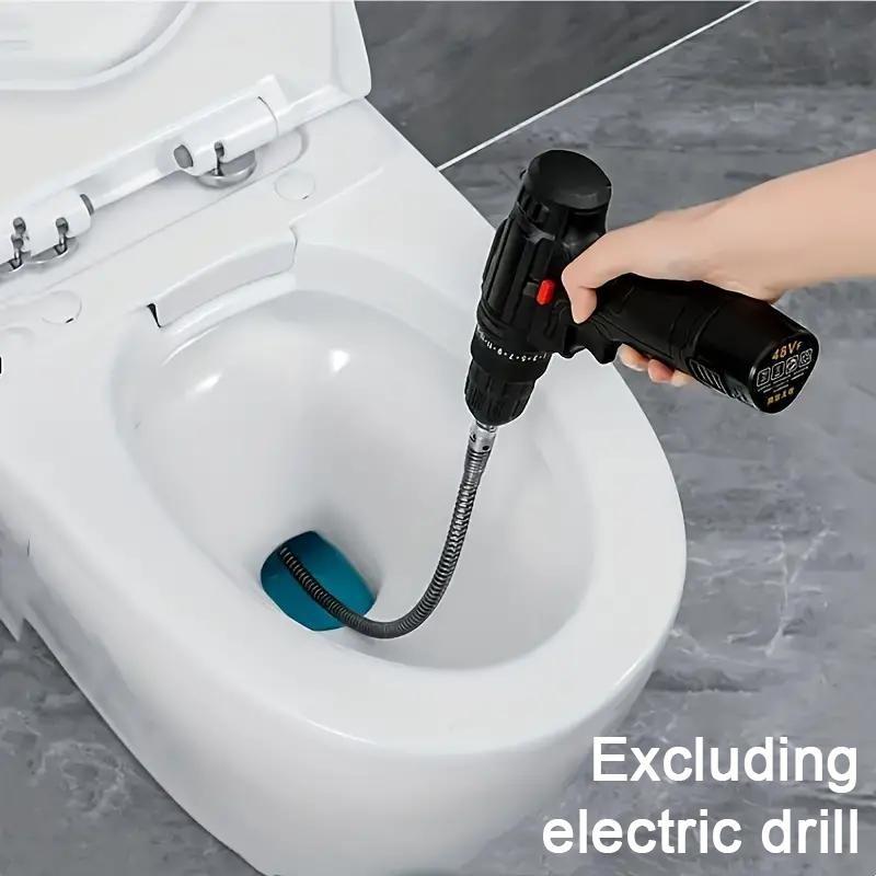 Electric Pipe Dredging Device, Toilet Clog Removal Tool, Kitchen Sewer Cleaner, Cleans Hair & Garbage, Bathroom & Toilet Cleaning Supplies