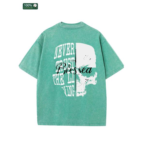 All-Season Men's Tshirts, Printed Men's Fashion, High-quality Heavy Washed Tee, Round Neck Loose Large Size Men's Short Sleeves Graphic Top.