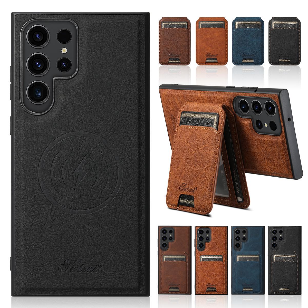 2 in 1 Detachable Wallet Compatible with Samsung Galaxy S24 S25 Ultra S23 S22 Plus Case with Card Holder Leather Men Women Kickstand Magnetic Cover