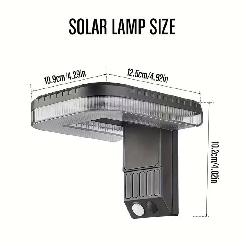 2 Pcs Outdoor Solar Wall Lights, LED Garden Wall Lamps, 120° Adjustable Lighting Street Lamps with Human Body Induction, Suitable for Garden, Courtyard, Street and Emergency Use