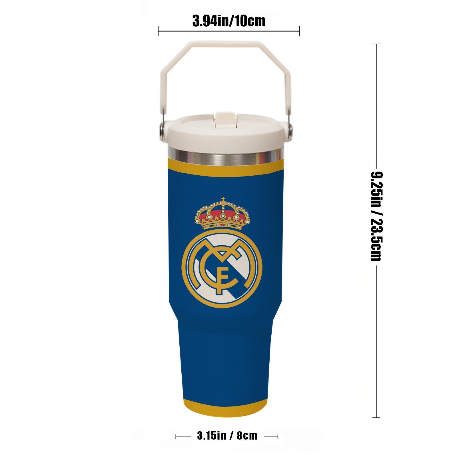 1 Pc Thermal Mug 30oz Skinny Tumbler With Handle And Lid, Double Wall Vacuum Cup, Leak Proof Insulated Mug, Keeps Hot 12 Hours Cold 24 Hours, Royal Style Fan Travel Mug For Coffee Tea, Gift For Men Women Sports Fans Holiday Premium Use