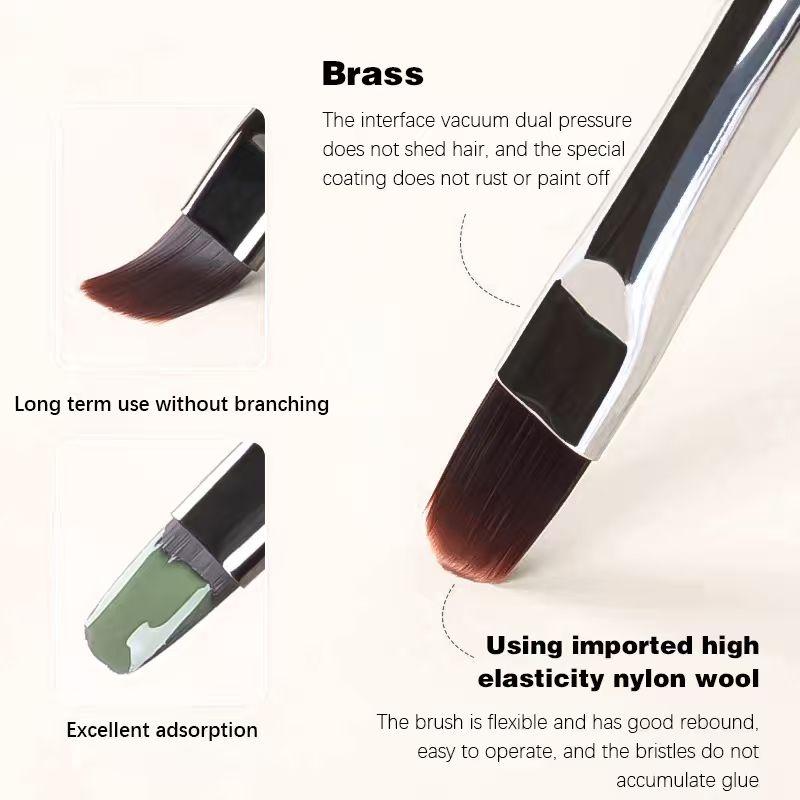 Flat head/round head/large square circle/professional nail brush - gel repair brush for nail design, fine tip nail brush, nail tools, Nail Design Pen, suitable for acrylic nail art, DIY Nail Art, DIY Manicure, household and salon use, Nail Supplies