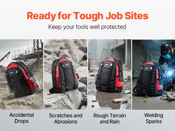 Welding Backpack, 25.2L Welder Backpack for Tools and Helmet, 1680D High-Density Polyester Extreme Gear Pack with Helmet Bag, Multi-Purpose Gear Storage Bag for Welding, Outdoor Camping, Hiking