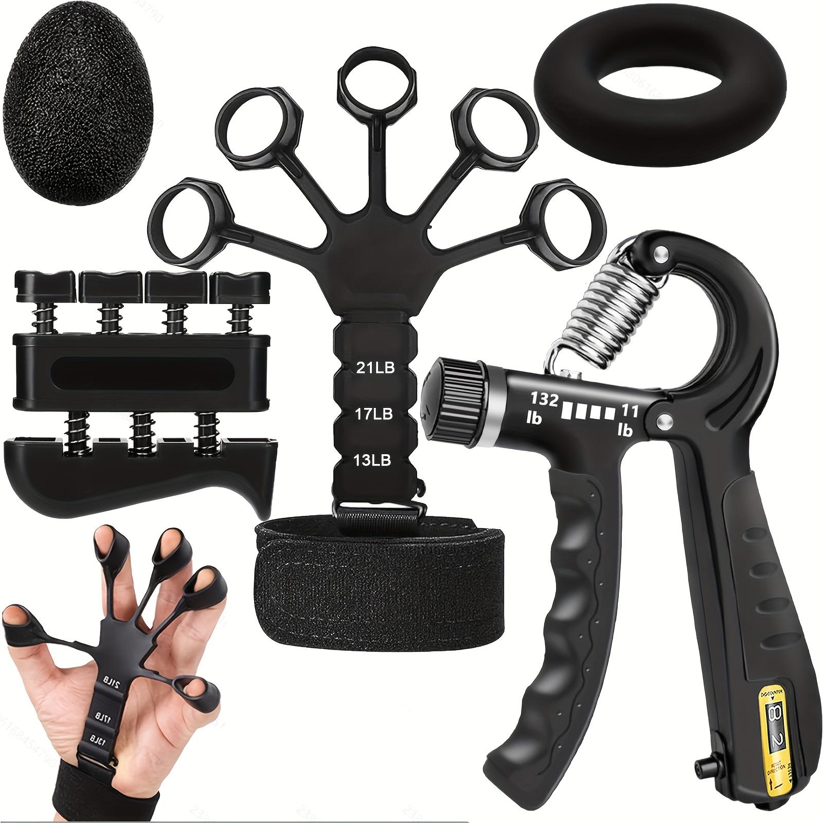 Grip Strength Trainer Kits (5 Pack), Forearm Strengthener With Adjustable Resistance, Grip Strengthener Set, Finger Strengthener, Hand Gripper Strengthener, Forearm Workout Gripper Set