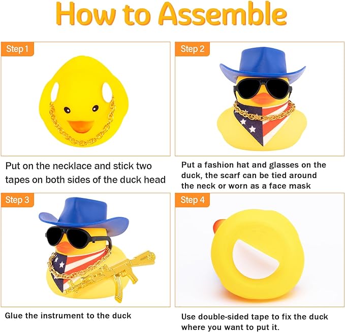 EI Belico(cowboy rubber duck): cool cartoon car Duck Decoration ,jeep ducking,1 Piece