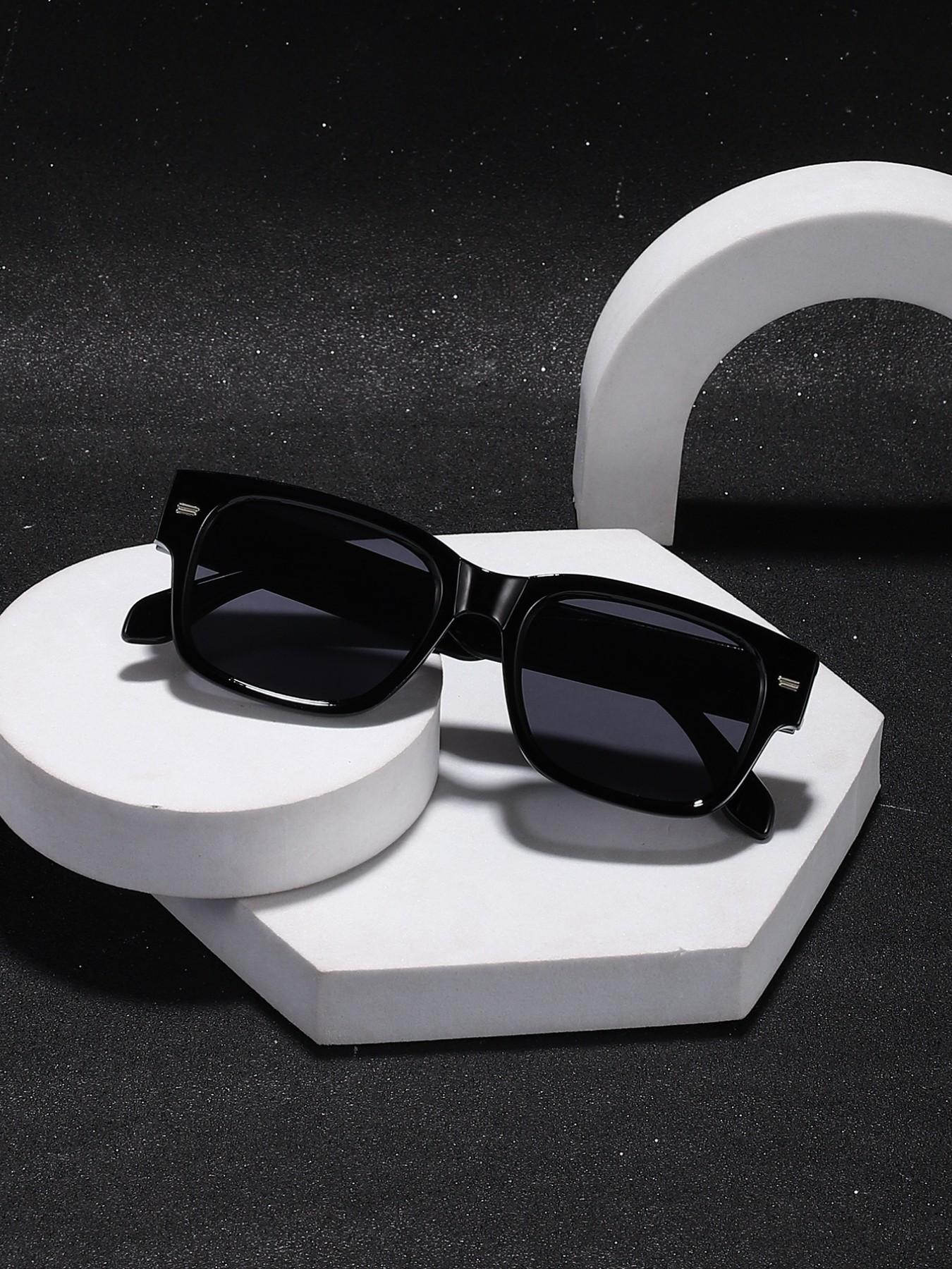 Men's Classic Square Frame Sunglasses, Lightweight Comfortable Fit, UV Protection, Ideal for Outdoor Sports, All Seasons, High Quality Sunglasses