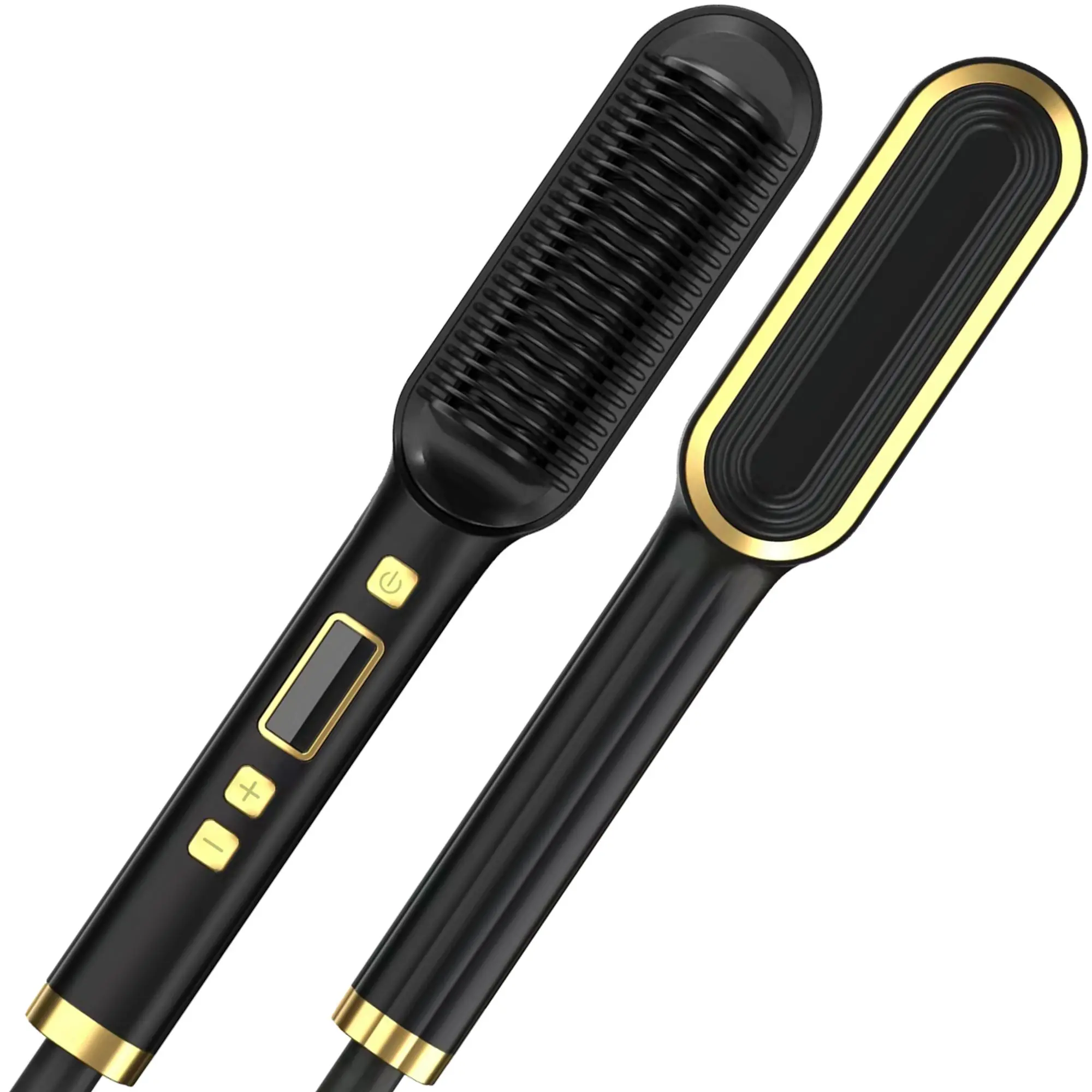 Professional Straightening Comb, Ceramic Flat Iron Brush, Fast Heating, Adjustable Temperature, Dry & Wet Use, Best Gift for Women
