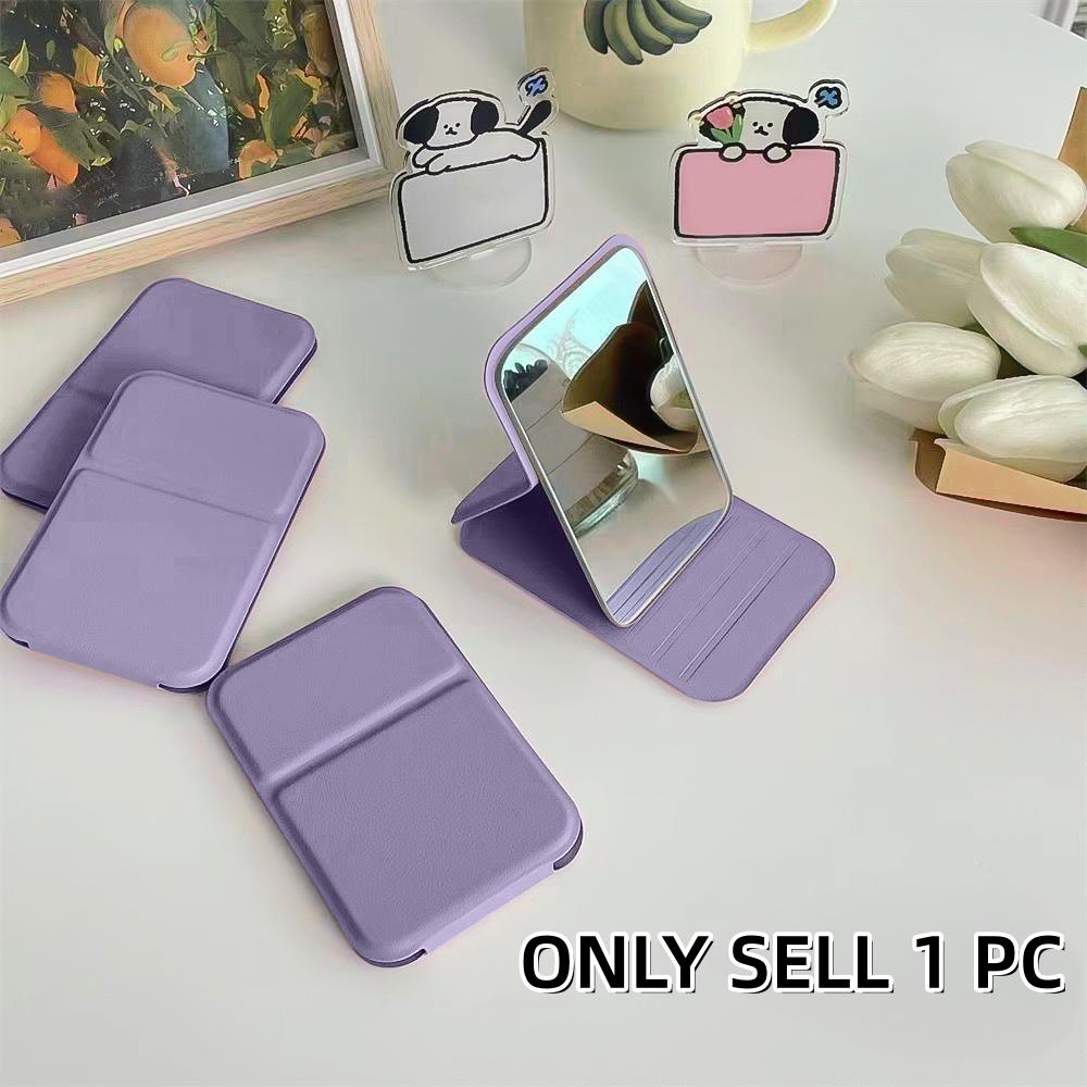 Portable Makeup Mirror, Simple Foldable Desktop Vanity Mirror, Mini Travel Mirror, Dormitory Tabletop Mirror, Portable Folding Mirror, Single Item