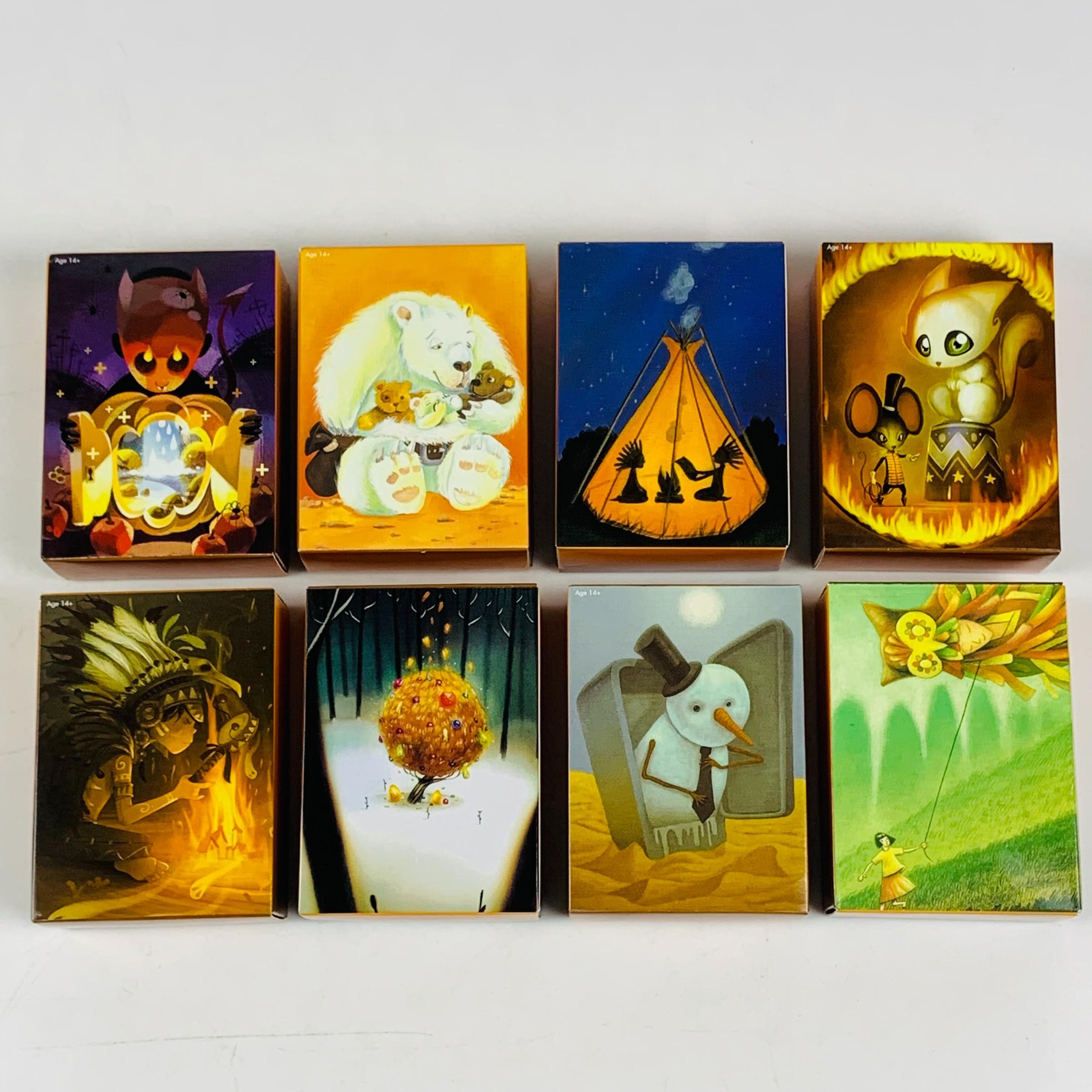 1 box pack, multiple styles, Chimeric Art Collection Cards, Secret Realm Gate-themed card game, Easter Valentine's Halloween Christmas Fantasy Night New Year's Eve Inspiration Party Card Game