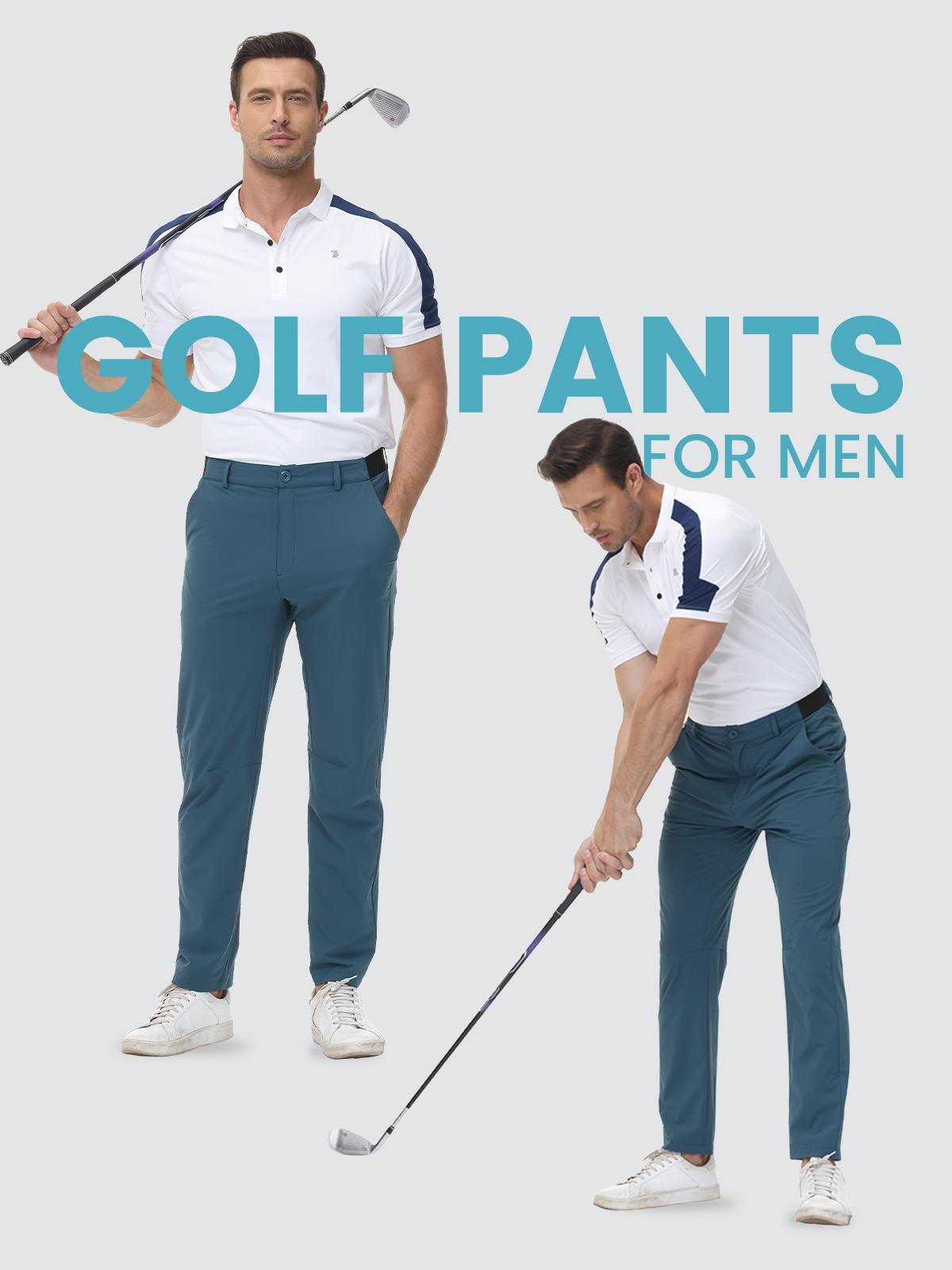 GOPUNE Mens Fashion 4-Way Stretch Golf Pants Lightweight Quick-Dry Casual Work Pant with 3 Pockets Menswear Trouser #SpringFresh