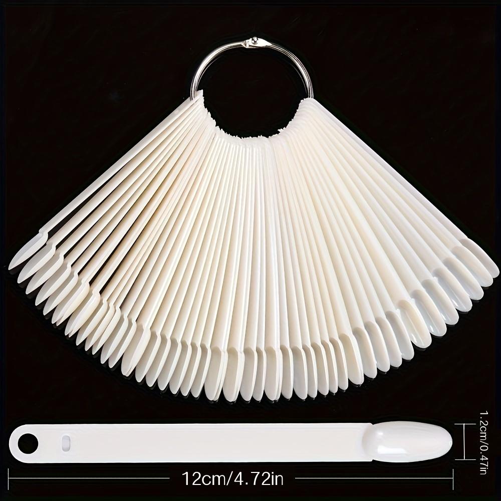 50 Nail Display Tips Transparent Sample Gel Polish Color Chart, Manicure Practice Tools, Single Item, No Ca Prop 65 Warning