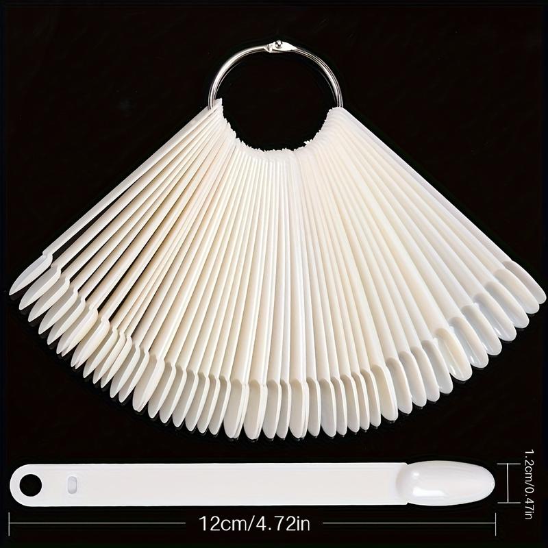 50 Nail Display Tips Transparent Sample Gel Polish Color Chart, Manicure Practice Tools, Single Item, No Ca Prop 65 Warning