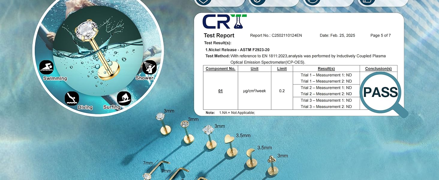 16PCS Gold Nose Piercing Rings Studs for Women Surgical Steel Threadless Push in Flat Back Earrings Hypoallergenic Nose Rings Hoops Cartilage Helix Tragus Nostril jewellery 18G 20G