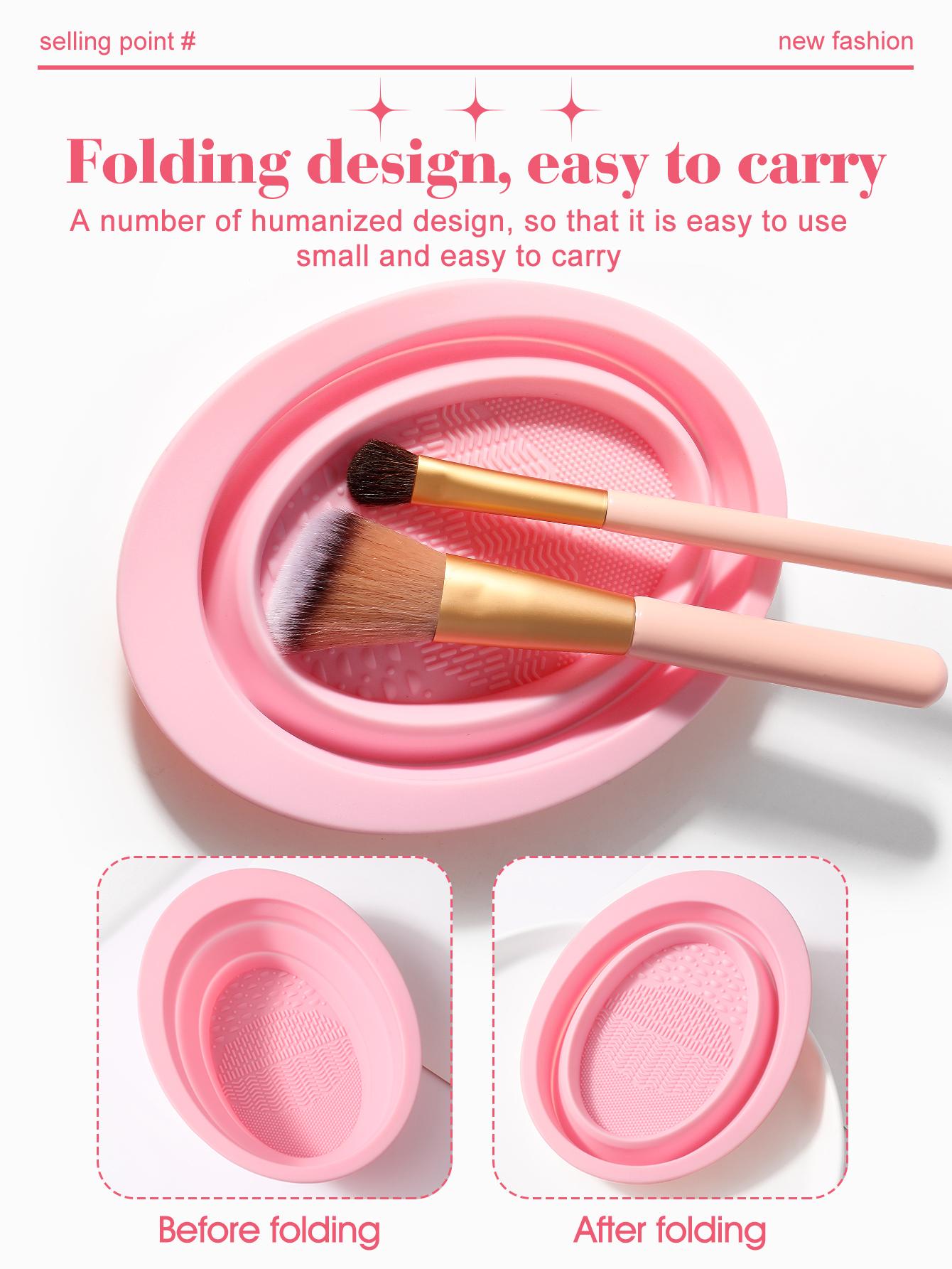 Waterproof Multi-Functional Zipper Makeup Storage Organizer - Handheld Cosmetic Pouch with 25PCS Makeup Brushes, 24PCS Beauty Tools, Ideal for Storage Organization, Mothers Day Gift for Women and Mom