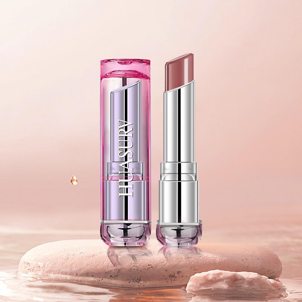 Huasurv Moisturizing Shimmer Lip Balm, Matte Finish Lipstick, Velvet Cream Texture, Smooth Application, Long-Lasting Glitter Makeup