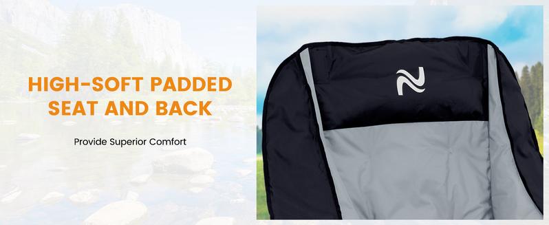 SLSY Oversized Heated Rocking Camping Chair, Outdoor Rocker Padded Recliner Folding Lawn Chaise, with Side Pockets & Carry Bag for Patio Backyard, Power bank not included SLSY Oversized Heated Rocking Camping Chair, Outdoor Rocker Padded Recliner Folding Lawn Chaise, with Side Pockets & Carry Bag for Patio Backyard, Power bank not included