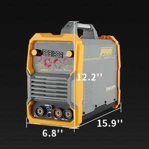 Puwu 160A multiprocess Gasless MIG Welder,110V/220V Dual Voltage Flux Cored/MIG/Lift TIG/Stick ARC Welder 4 in 1 Welding Machine with IGBT Inverter LED Digital Display