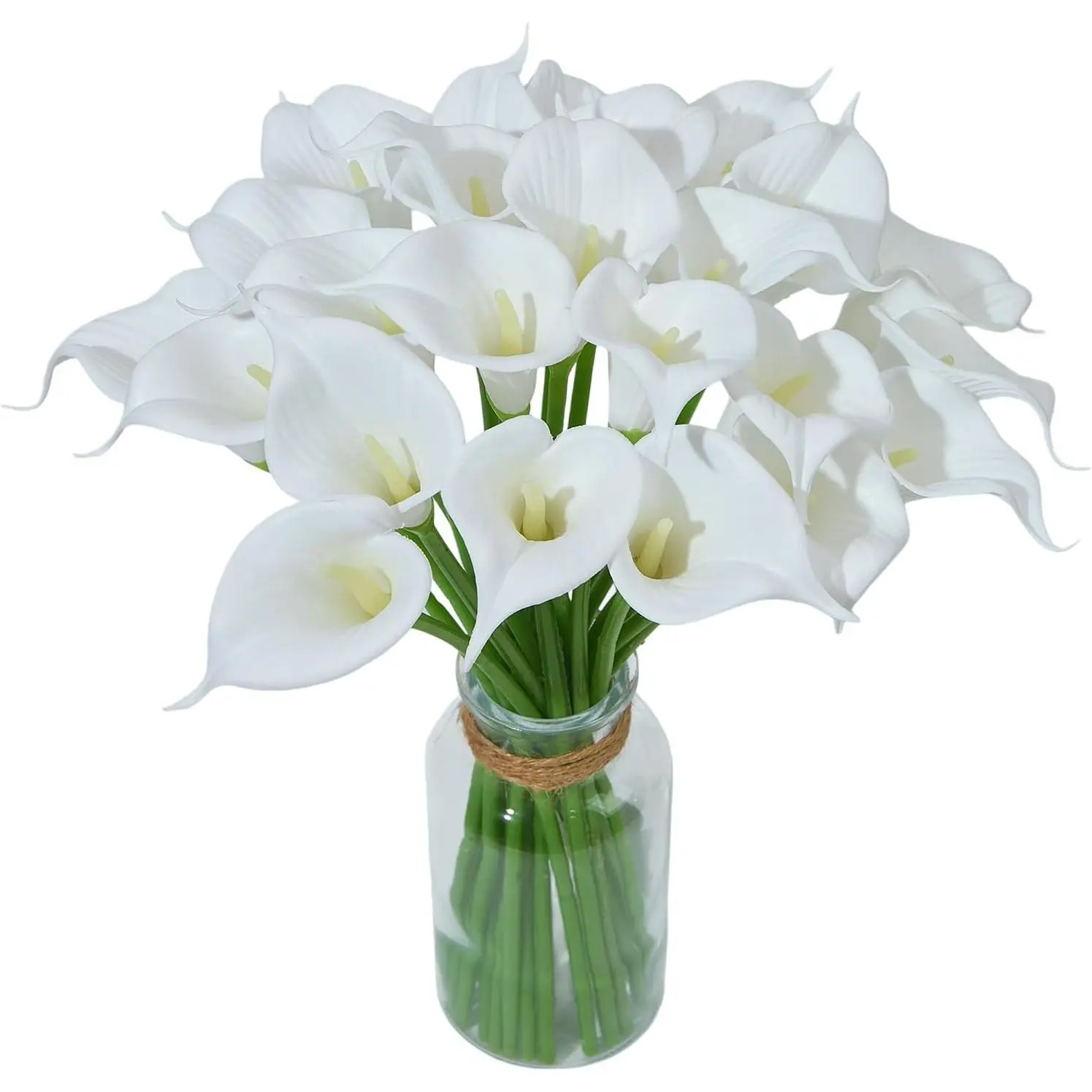 Artificial Calla Lily Bouquet, 24 Stems, 15 Inch Faux Flowers