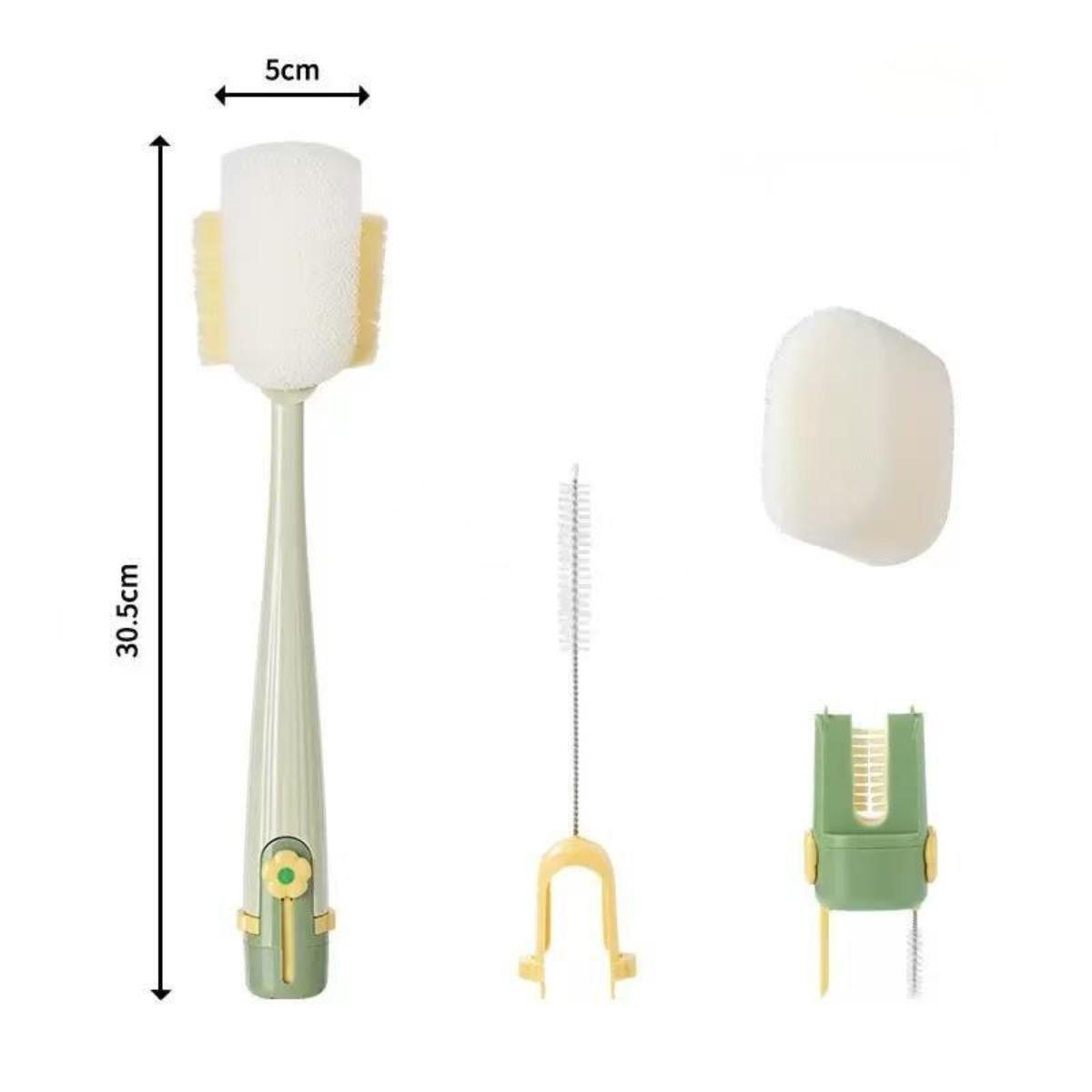 5-in-1 Multifunctional Cleaning Brush Portable Bottle Brush Set Multi-Purpose Lid Cleaning Brush Water Bottle and Cup Lid Cleaning Tools