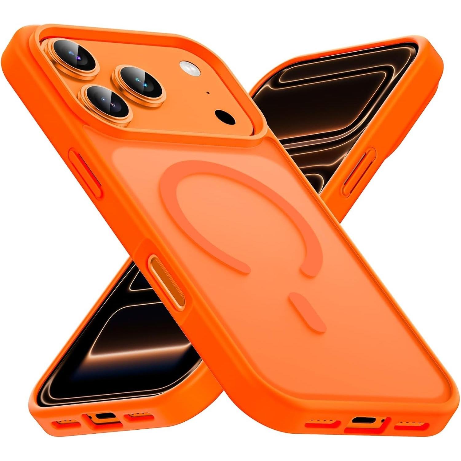 Frosted Translucent Design Compatible with Magsafe, Matte for Iphone 17 Pro Max, 17 Pro, Air, And Models 16, 15, 14, 13, 12, 11 Pro Max. Simple Solid Color, Wireless Charging Compatible PC Cover