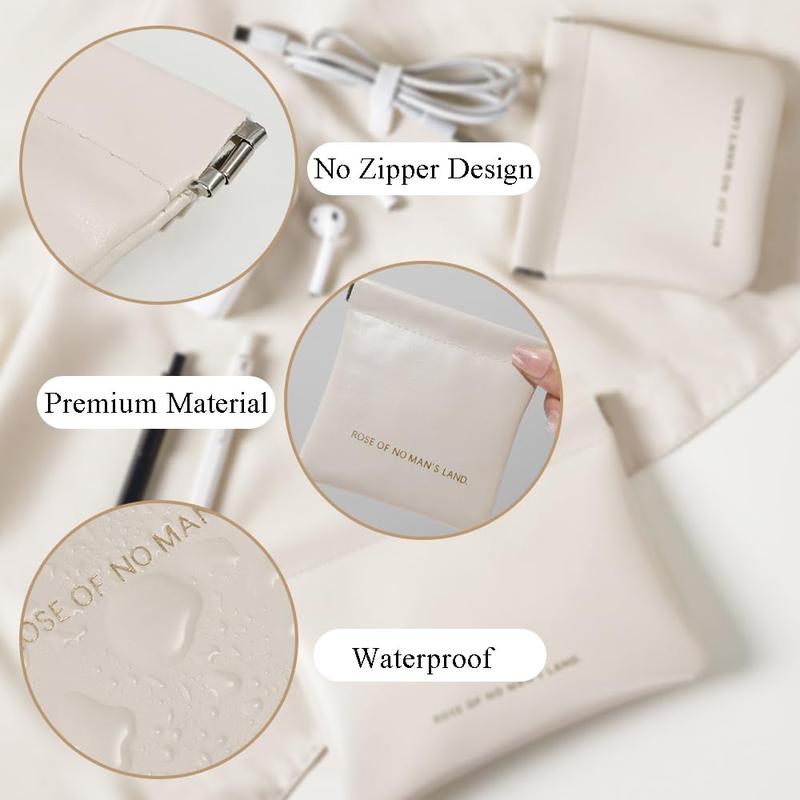 3 Counts Small Makeup Bag for Women, Elastic Open-Close Storage Bag, Mini Travel Storage Pouch, Waterproof Organizer Bag for Lipstick, Cosmetics,Multifunctional storage bag