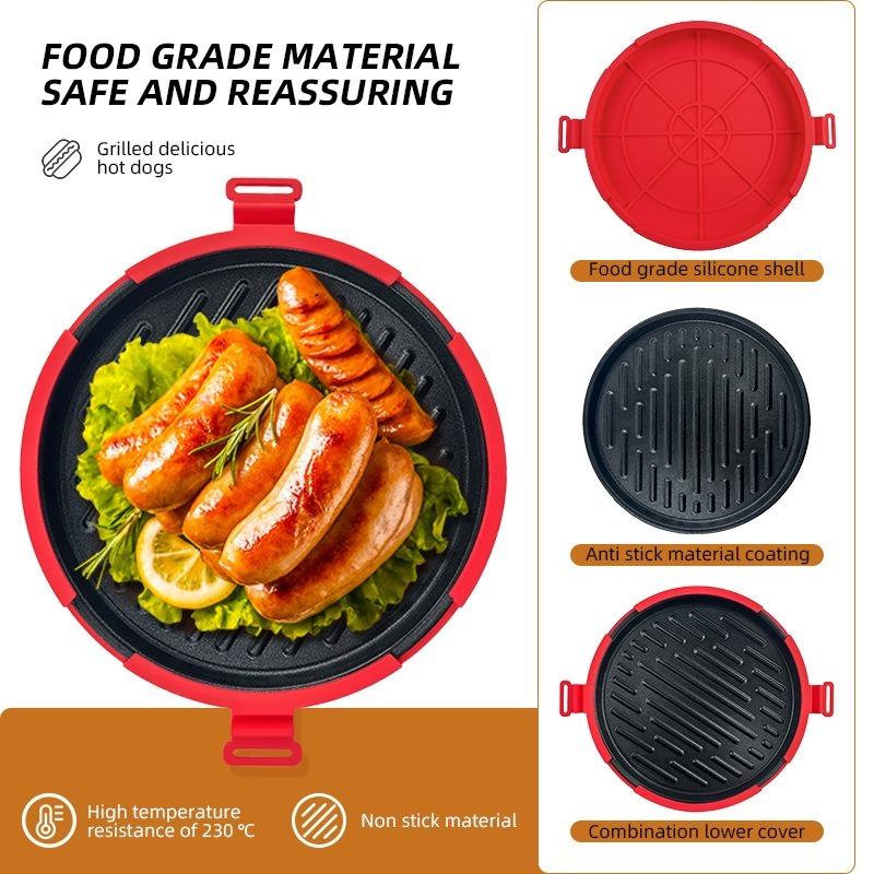 Upgraded Xl Grill Plate, All Purpose Grilling, Microwave Oven Special Baking Tray, Pizza, Chicken Wings, Beef Sandwiches, Toast Bread, Panini Machine, Grill Griddle