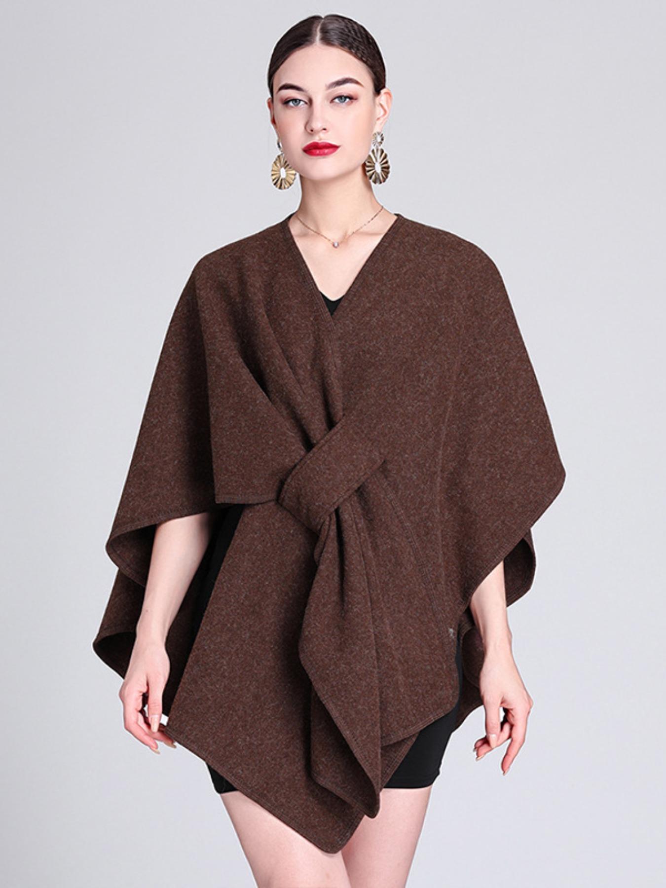 Women's Fall Winter Fashion Solid Color Shawl, Warm Comfortable Scarf, Casual Multifunctional Wrap for Autumn/winter Decor Trendy Solid Shawl