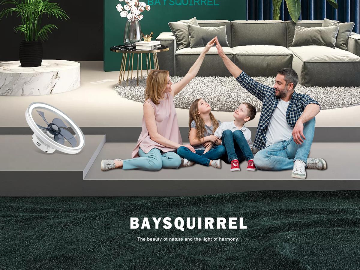 BaySquirrel Ceiling Fans with Lights, Flush Mount Modern Ceiling Fan and App & Remote Control, 19" LED Dimmable 6 Speeds Summer Gift Dealsforyoudays BaySquirrel Ceiling Fans with Lights, Flush Mount Modern Ceiling Fan and App & Remote Control, 19" LED Dimmable 6 Speeds Summer Gift Dealsforyoudays