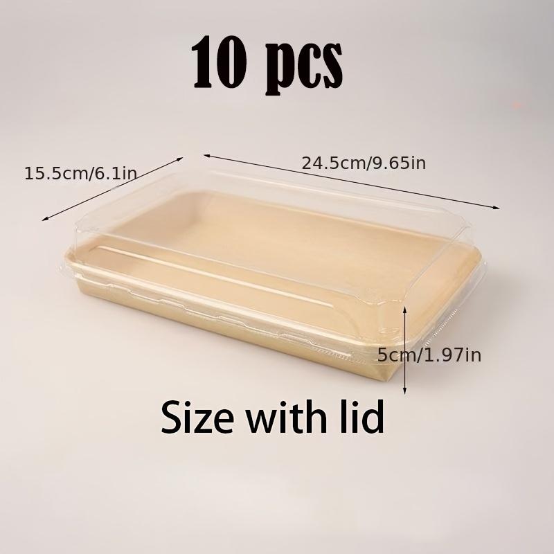 10 Reusable Food Storage Containers with Transparent Lids, Durable Design for Sandwiches, Sushi, Snacks & More, Perfect for Home & Office Use