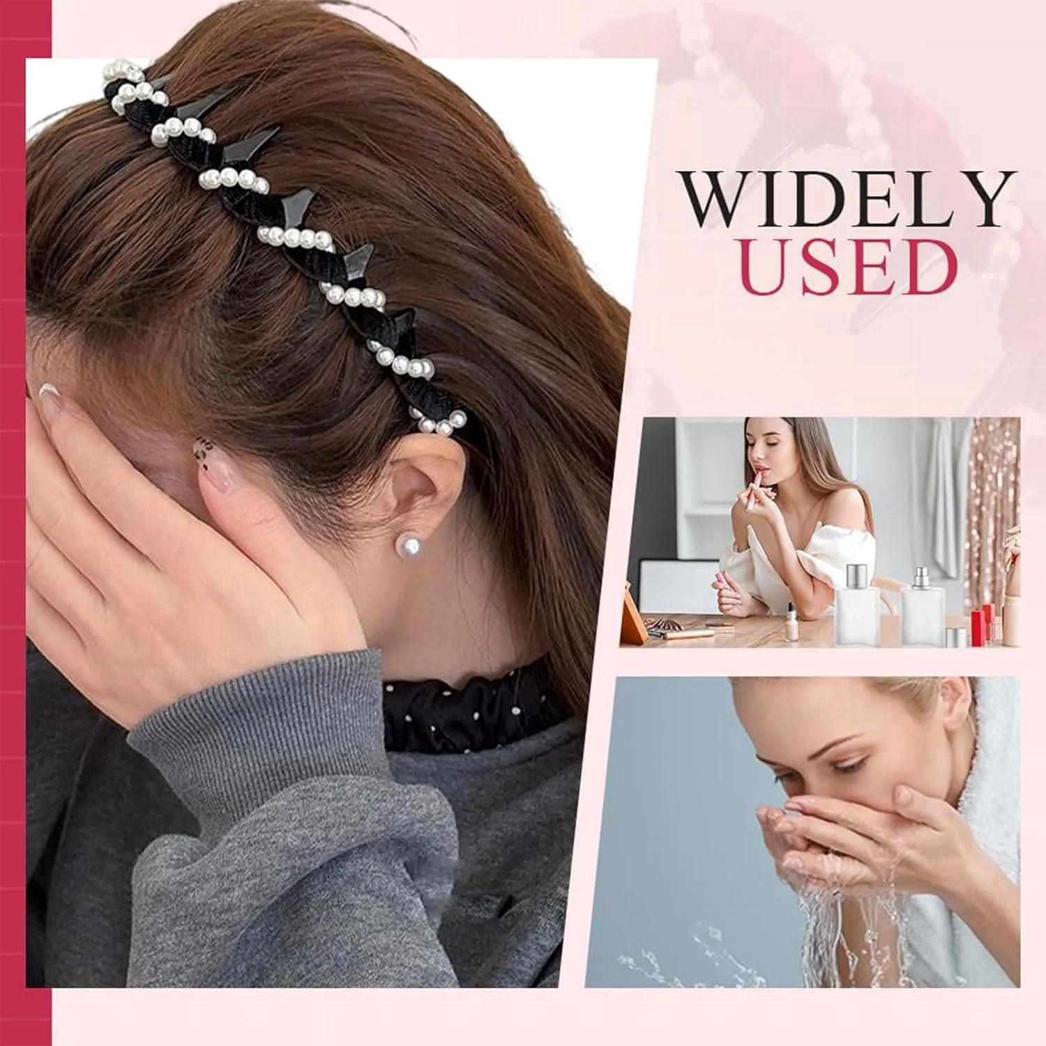 3pcs Women's High Crown Wave Headbands, Non-Slip Hair Clips For Hairstyle Accessories,Hairband,Hair Hoop ,Zig Zag Headband