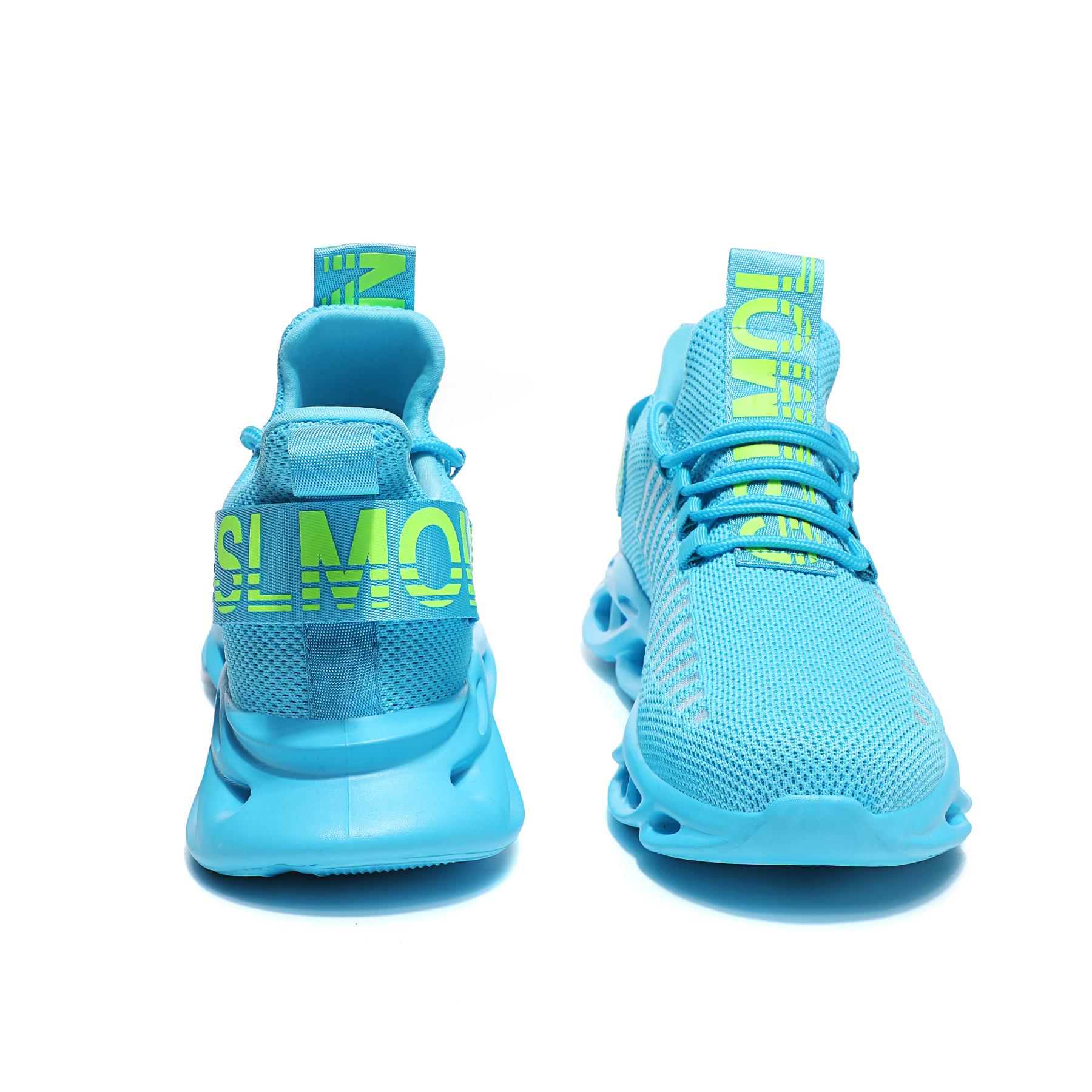 GSLMOLN Men's Ultra-light Textured Design Color-block Lace-Up Trainer Casual Twist Sole Comfortable Sports Running Shoes for Outdoor or Daily Wear Slip Resistant Fathersdaygift Super Breathable Mesh Vamp Lightweight Soft Comfortable Wash resistance