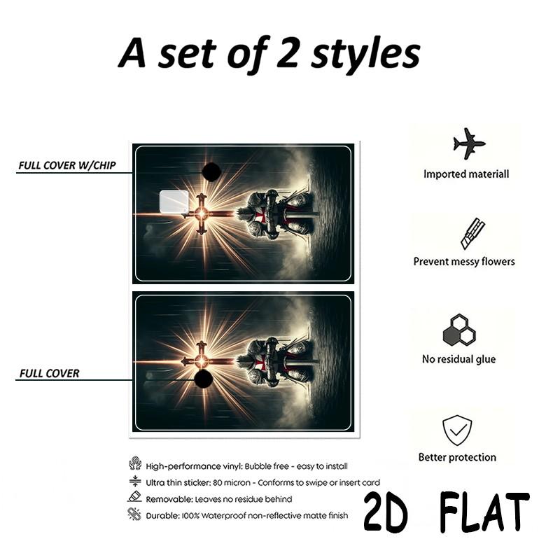 Feature Credit Card Ultra-Thin Skin Vinyl Stickers, 2 Pieces/set, Waterproof Scratch-Resistant Card Stickers, Protective Film