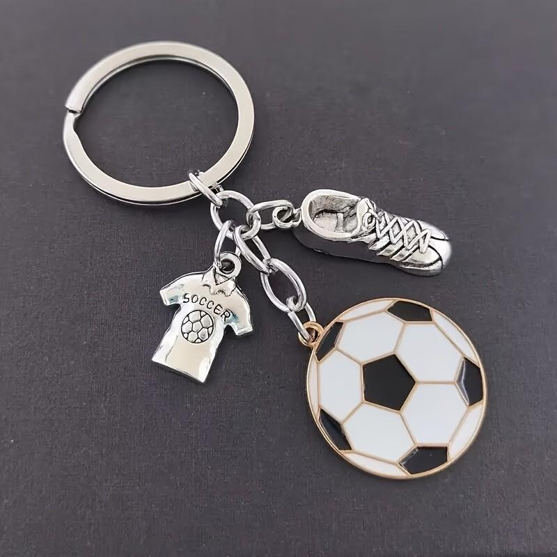 1PC Soccer Player Keychain， Men's Soccer Player Keychain - Soccer Ball Pendant Keyring - Fan Gift - Soccer Ball Men's Shoe Keychain，party decoration and gift