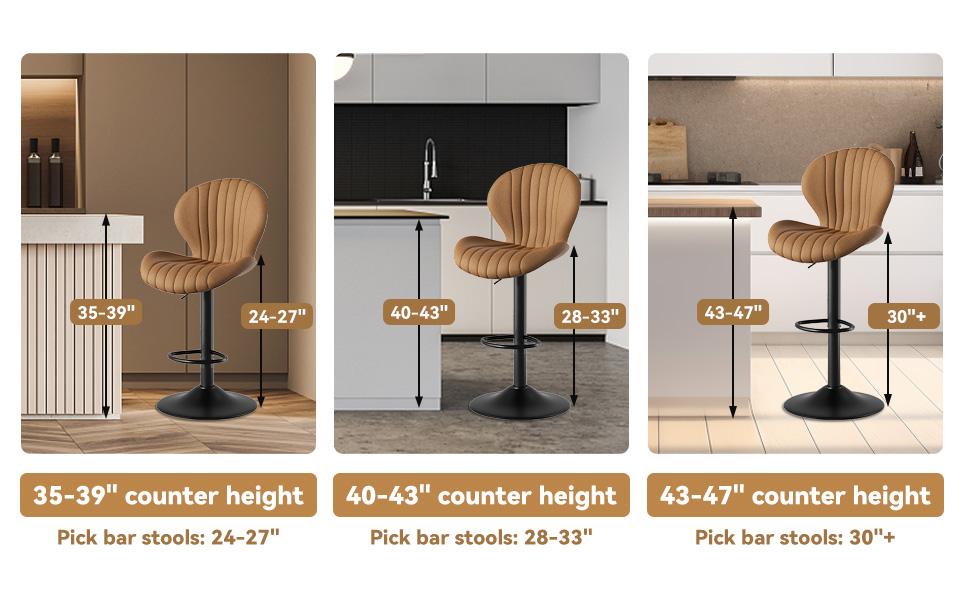 Bar Stools Set of 2 Modern Swivel Bar Chairs, Barstools Counter Height with High Backrest, Easy 3-5 Minute Assembly for Bar, Kitchen, Dining Room Beige