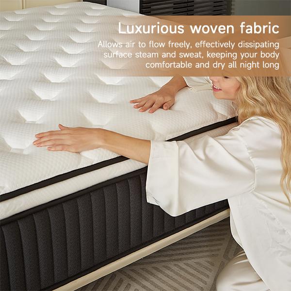 ZYLUMI 12-inch Hybrid Mattress with Gel Memory Foam & Comfort Foam Layers, Breathable Fabric, Enhanced Support, Zero Motion Transfer, CertiPUR-US & Oeko TEX Certified