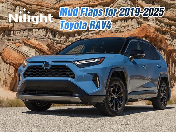 Nilight Mud Flaps for Toyota RAV4 2019 2020 2021 2022 2023 2024 2025, No Drilling Precision Fit Exterior Accessories Heavy-Duty Splash Guards Protection, Front & Rear Set Autos Automotive Vehicle