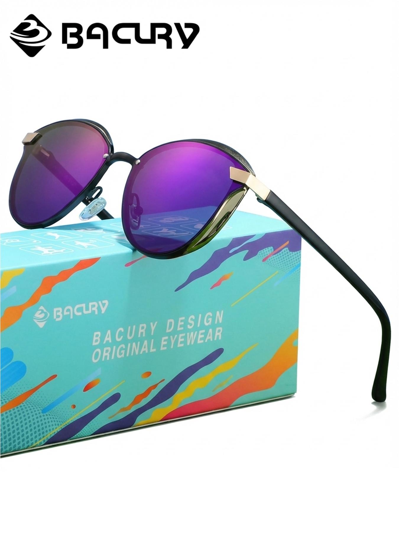 BACURY Exquisite Cat Eye Frame, Polarizing Film, Sunglasses, Versatile Beach And Seaside Vacation, Daily Travel, Windproof, Dustproof, Uv Resistant, Driving And Hiking To Reduce Glare