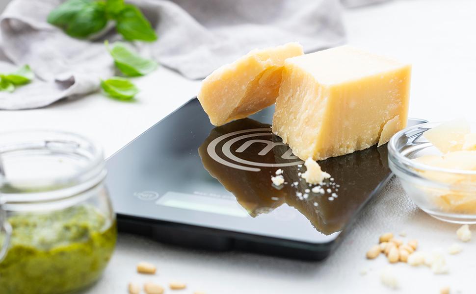 Food Grams and Ounces for, Food Weight with LCD Display for Baking & Cooking, Tempered Scales, Weighing of 0.1oz, 11lb Weight Capacity