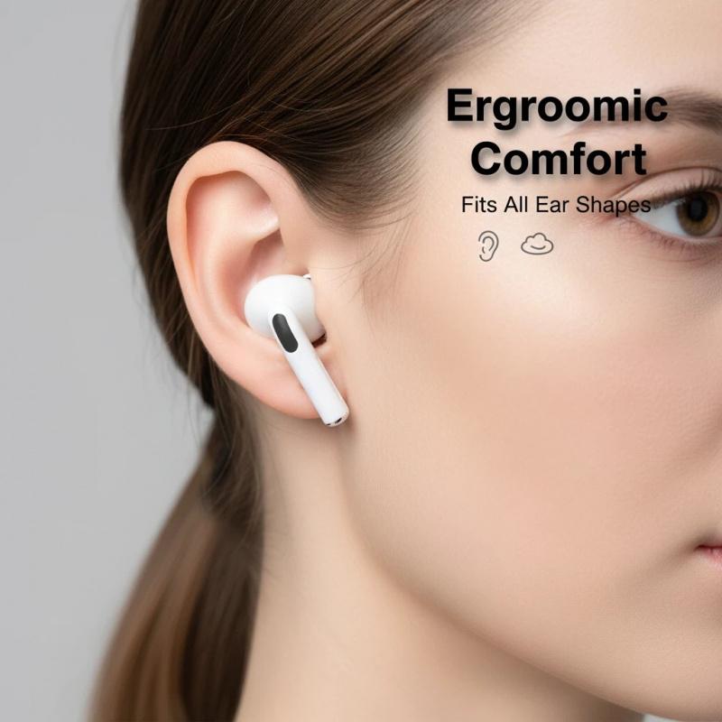 Wireless In-Ear Headphones Hi-Fi Stereo Sound with Enc Noise Cancelling Microphone, Long Battery Life, Bluetooth-compatible 5.3 Sports Earbuds for Android iOS