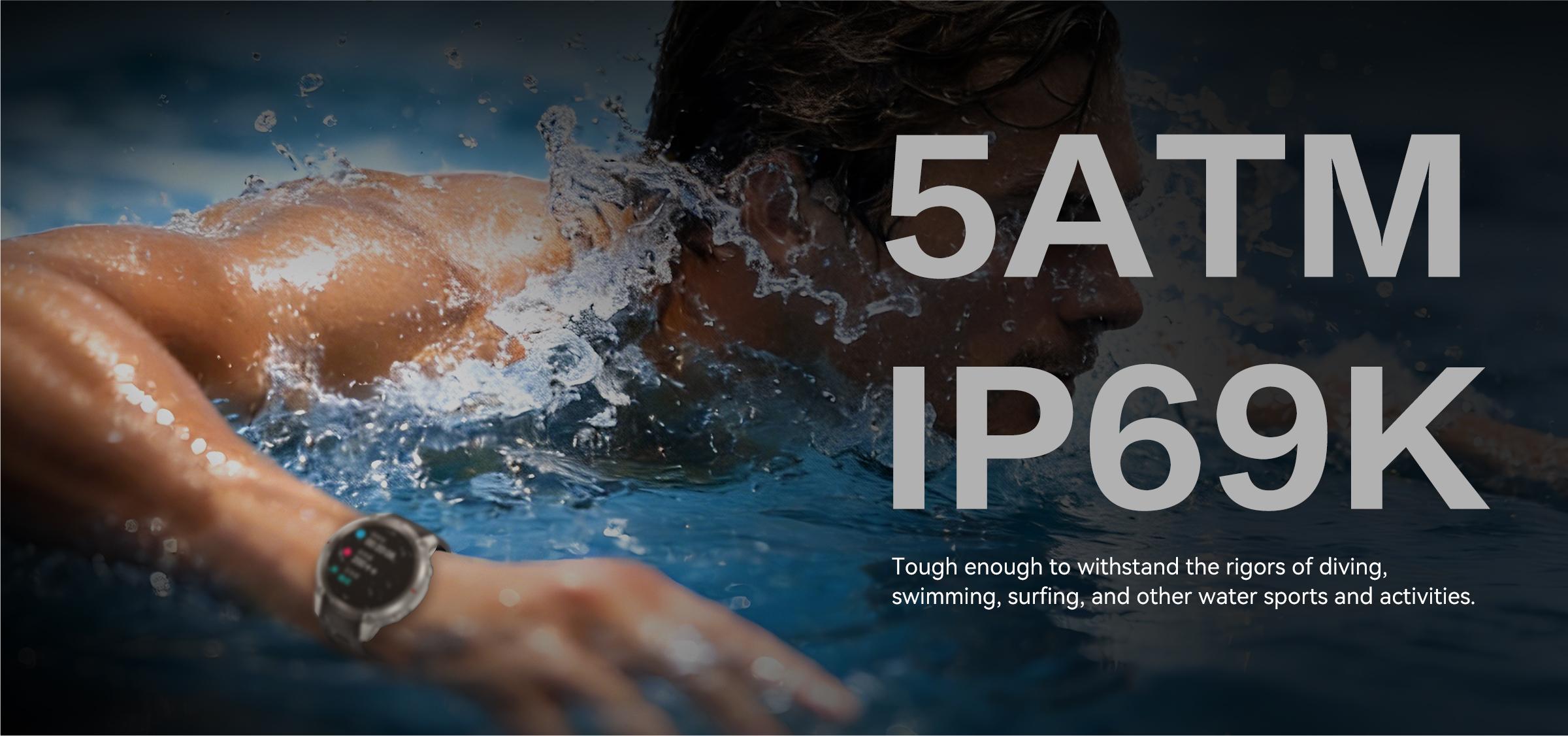 2026 New GPS Smart Watch, 1.43 Inch Amoled Screen, 5ATM Waterproof, 500mah Long Battery, Bluetooth-compatible Connectivity, Outdoor Sports, Sports Smartwatches, Built in GPS Offline Map Downloads