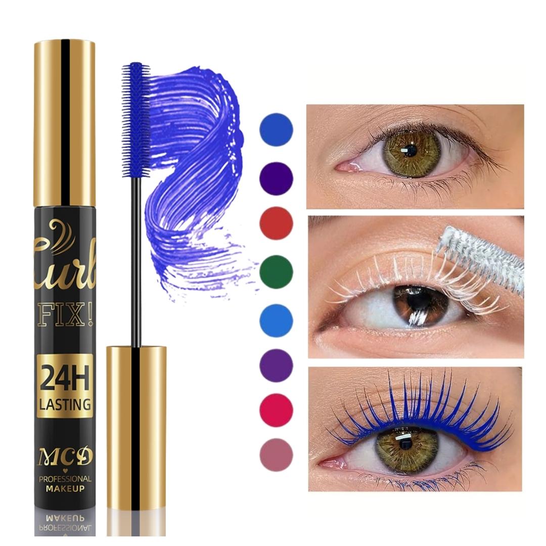 Mcd Makeup Artist 9 Colored Eyelashes Mascaras, 1 Count Thick Curling Volumizing Mascara Pink/Brown/White Eyelash Extensions Enhance Your Eye Makeup's Appeal For Green/Blue Eye Colors