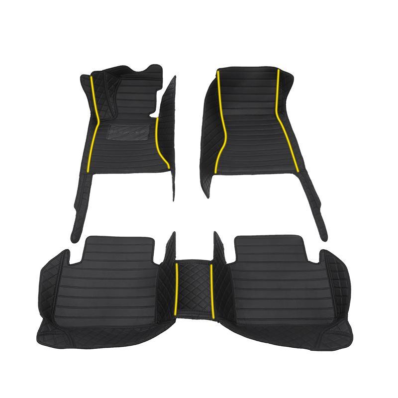 Car floor mats are suitable for Nissan Juke、Pathfinder R51、March、Tiida、Qashqai、d40、Versa、Kicks、Patrol、X Trail T32、Note E12、Teana j32, Anti slip and wear-resistant PU leather car interior mat, car interior accessories, not sold in the UK