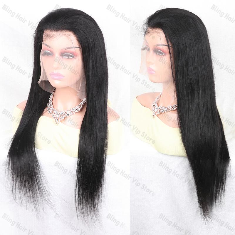 Bling Hair VIP 36 34 Inch 13X4 13X6 Straight HD Transparent Lace Front Wig Human Hair 360 Full Frontal Wigs for Women Brazilian Real Human Hair PrePlucked Natural Black Remy Hair 180% Density 4x4 Closure Wig #TikTokShopHolidayHaul