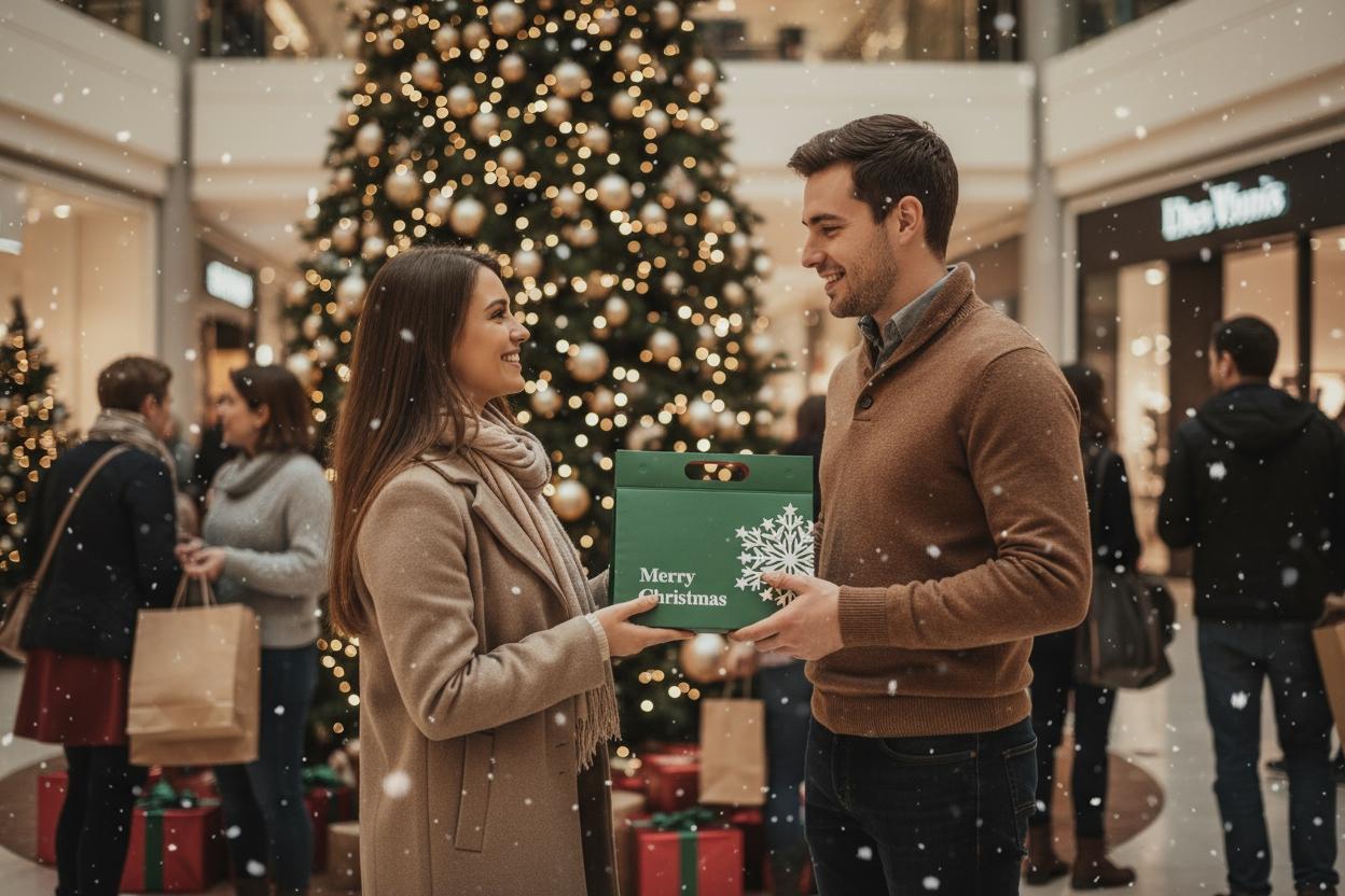 Christmas Gift Bags, Holiday Bags, Tote Gift Bags, Portable、Foldable and Reusable, For Presents, Birthday Box, Gift Packging, Party, Family or Business——Free Scarf